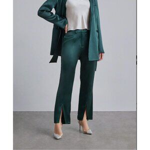 NWT Large Front Slit Trousers / 32" Waist / Cropped Leg